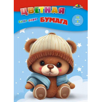 Фото товара - Набор цветной бумаги А4 16л  8цв "Мишутка" С0005-78 АппликА