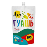 Фото товара - Гуашь 250 мл изумрудная(emerald) 606 "Учись" Группа 2 дой-пак с штуцером LGD-250 Лео
