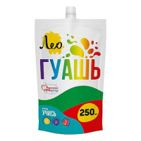 Фото товара - Гуашь 250 мл зеленая(green) 614 "Учись" группа 2 дой-пак с штуцером LGD-250 Лео