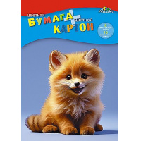 Фото товара - Набор цветного картона (8л)+цветная бумага (16л) "Лисенок" С1832-21 АппликА