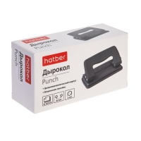 Маленькое фото товара - Дырокол на  12 л. металл "Рекорд" черный ,с линейкой 092223 Хатбер. Вариант №5