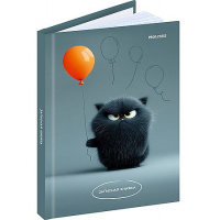 Фото товара - Записная книжка А6 64л "УГРЮМЫЙ КОТИК" глянц.лам. ЗК64-3032 Проф-Пресс