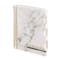 Фото товара - Записная книжка на спирали А5 200л c разделителями "КАРРАРА"/CARRARA" 3-820/01 Bruno Visconti
