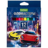 Фото товара - Фломастеры 12цв "Дрифт" карт.уп. (089907) Хатбер