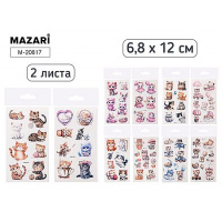 Фото товара - Тату стикеры 6,8 х 12 см КОТИКИ 2 л. M-20817 Mazari