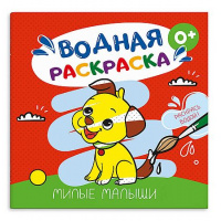 Фото товара - Раскраска водная 195х195 мм 6л "МИЛЫЕ МАЛЫШИ" 74256 Феникс