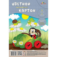 Фото товара - Набор цветного картона А4  6л 6цв волшебного "Божья коровка" ПЭТ С2464-12 АппликА