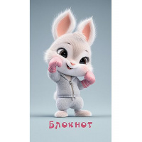 Фото товара - Блокнот А7 16л клетка "Зайка-спортсмен" С1550-158 АппликА