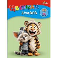 Фото товара - Набор цветной бумаги А4 32л 16цв "Веселые друзья" С2765-22 АппликА