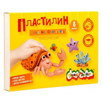 Фото товара - Пластилин  8цв 120 гр. "ДЛЯ ЮНЫХ ФАНТАЗЁРОВ" со стеком  ПКМ08-ПК Каляка-Маляка