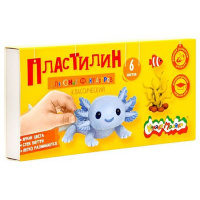 Фото товара - Пластилин  6цв 90 гр. "ДЛЯ ЮНЫХ ФАНТАЗЁРОВ" со стеком  ПКМ06-ПК Каляка-Маляка