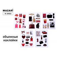 Фото товара - Декоративные наклейки объемные эпоксидные, 5 дизайнов M-20922 Mazari