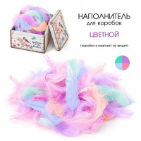 Фото товара - Наполнитель для подарков 15 гр "Перо" ассорти Р-0866-7 Кнап28 Гранит