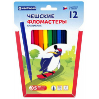 Маленькое фото товара - Фломастеры 12цв 7790/12P "Пингвин" смываемые Centropen. Вариант №2