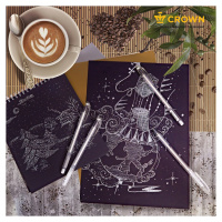 Маленькое фото товара - Ручка гелевая "Корона/Crown" 0.8 мм БЕЛАЯ пастель HJR-500P Crown. Вариант №6