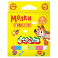 Маленькое фото товара - Мел цветной   6 шт МЦКМ06 Каляка-Маляка. Вариант №2