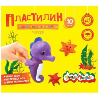 Фото товара - Пластилин  10цв 150 гр.  ПКМ10-П Каляка-Маляка