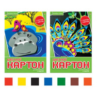 Фото товара - Набор цветного картона А4  7л 7цв "Хобби Тайм" 11-407-260 Альт