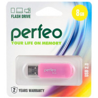 Фото товара - ФЛЕШ-накопитель (USB) PERFEO  8GB C03 Розовый