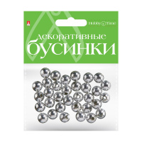 Маленькое фото товара - Бусины круглые серебряные 10 мм 2-371/06 Альт. Вариант №2