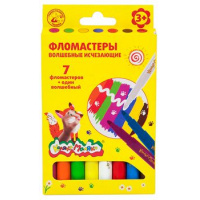 Фото товара - Фломастеры магические 7+1цв.поглотитель ФИКМ08 Каляка-Маляка